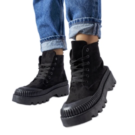 Inna Crne visoke tenisice od eko antilop kože Aida crna