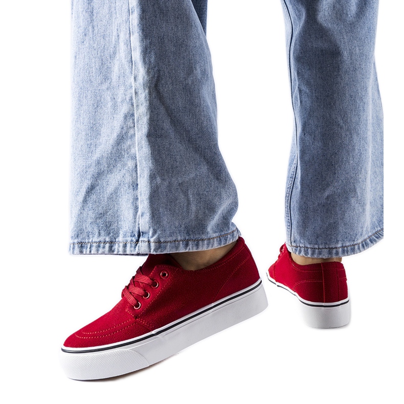 Crvene Abboud tenisice od eko antilop kože crvena