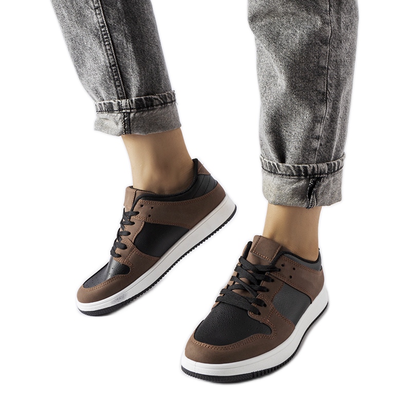 Inna Smeđe i crne Jacqueline tenisice smeđa