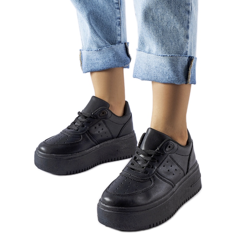 Crne tenisice na Kassab platformu crno