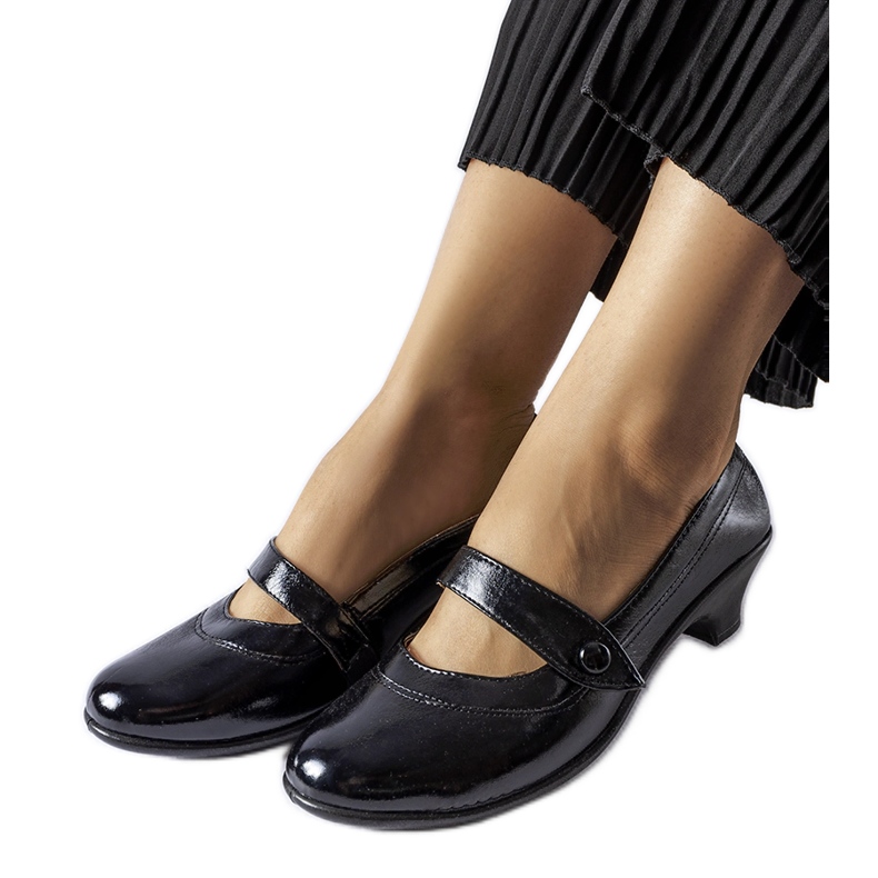 Crne Simi cipele s niskom petom crno