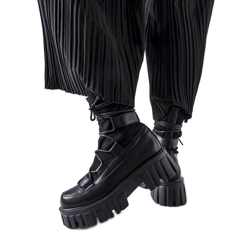 Crne sock čizme s Colce gazištem crno