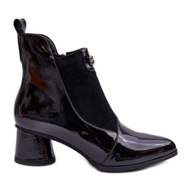 Kožne čizme na visoku petu S.Barski MR870-96 crne crna