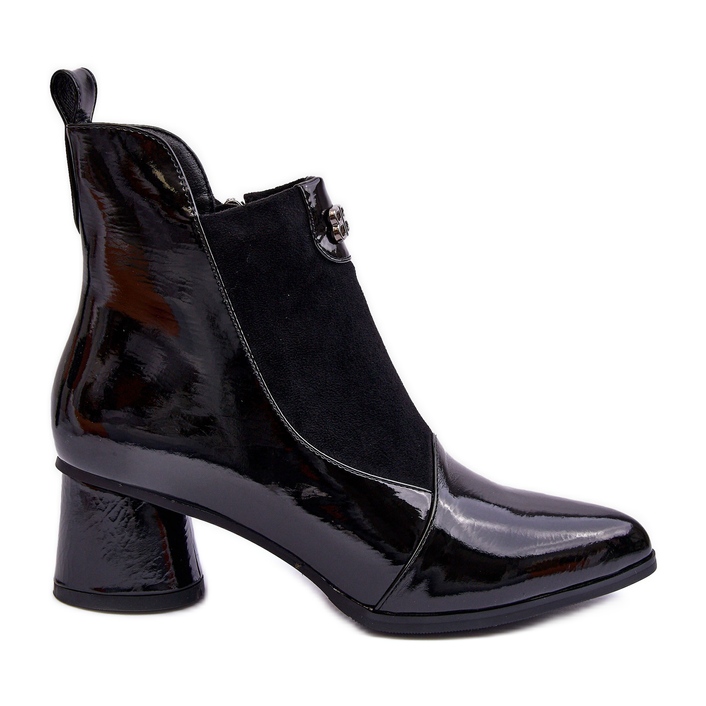 Kožne čizme na visoku petu S.Barski MR870-96 crne crno