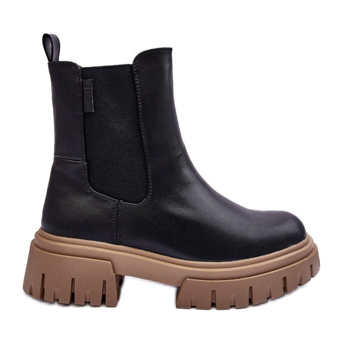 Izolirane masivne Chelsea čizme Big Star MM274606 crne crno