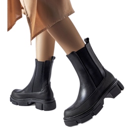 Crne gležnjače s elastičnim gornjištem marke Faisal crna