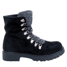 Leggs Crne čizme na vezanje crna