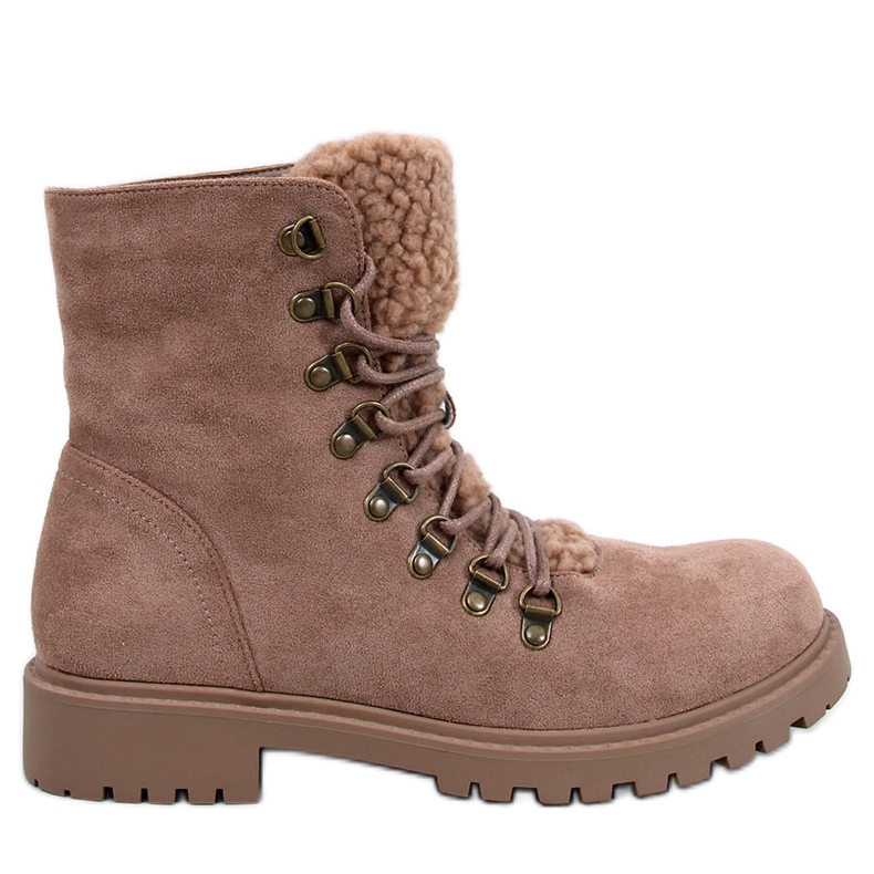 Leggs Beige čizme na vezanje bež