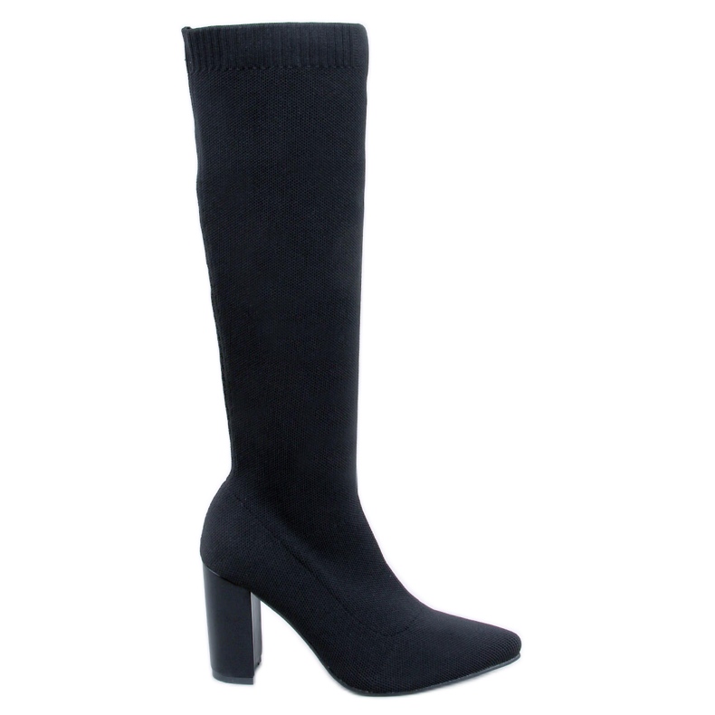 Elisha crne elastične čizme na visoku petu crno