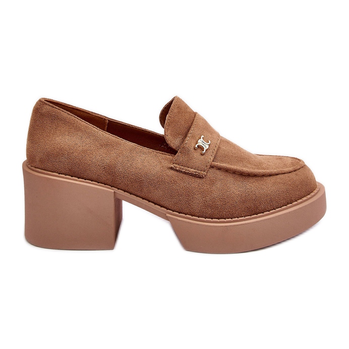 PS1 Ženske antilop cipele na visoku petu, tamno bež, Afnira