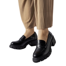 Crne klasične mokasine s Dina blokom crna