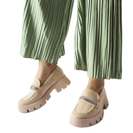 Bež mokasine s masivnim Macario potplatom