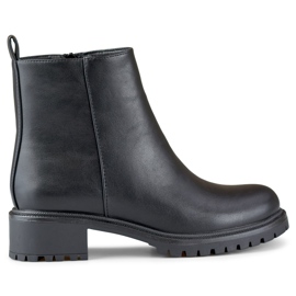 Klasične crne ženske gležnjače od eko kože crna