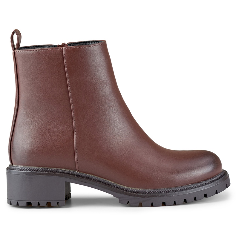 Klasične smeđe ženske gležnjače od eko kože smeđa