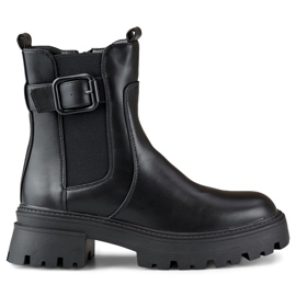 Klasične ženske torbe s ukrasnom kopčom crna