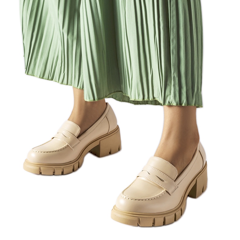 Bež klasične mokasine s Dina blokom