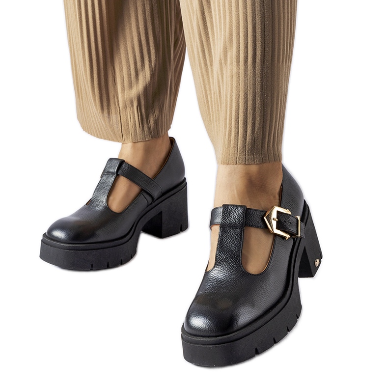 Inna Karino crne kožne cipele crno