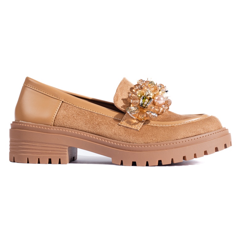 Ženske bež natikače od brušene kože iz Sheloveta