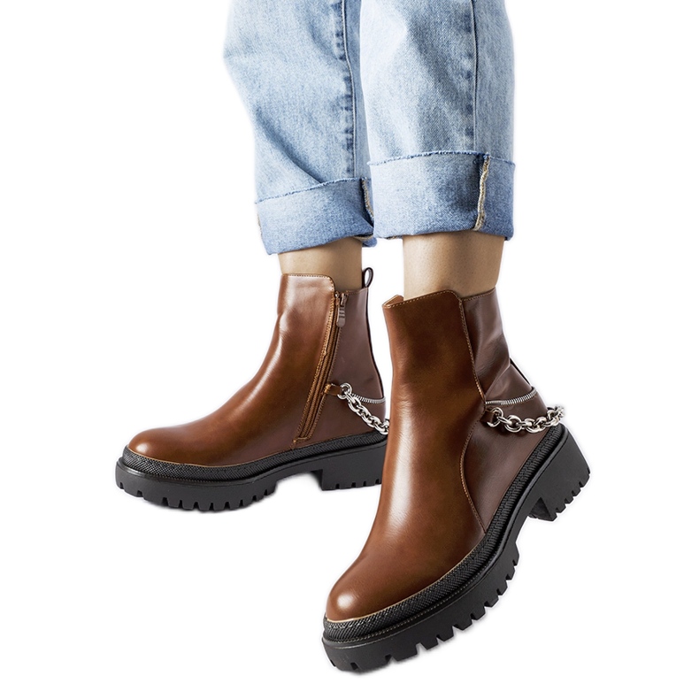 Smeđe gležnjače s lancem Muqaddim smeđa