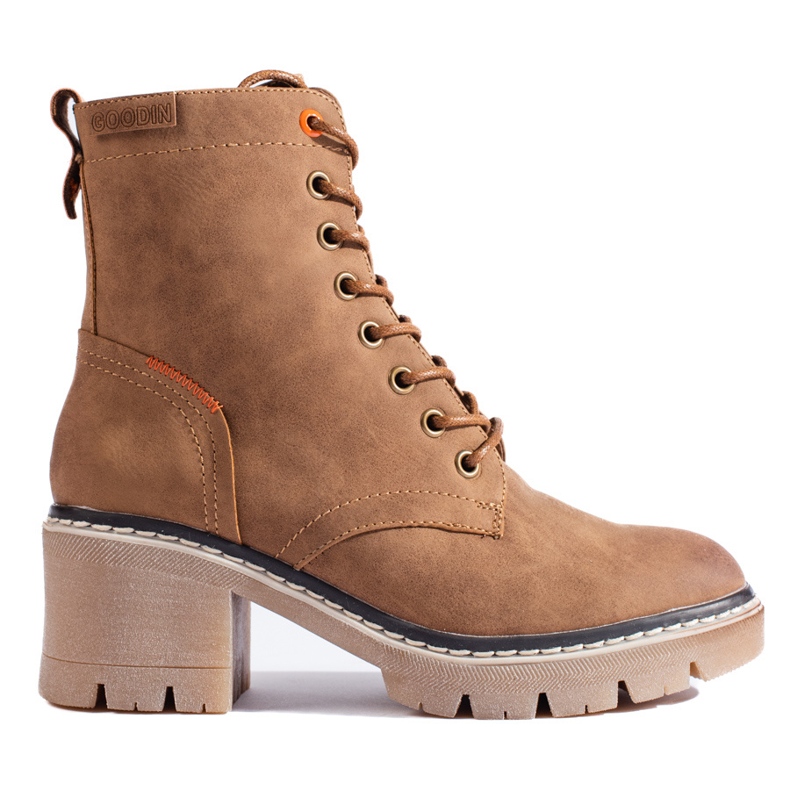 Shelovet smeđe gležnjače od brušene kože na vezanje smeđa