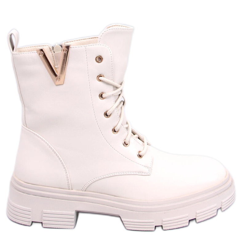 Vojne gležnjače na vezanje Clend Beige bež