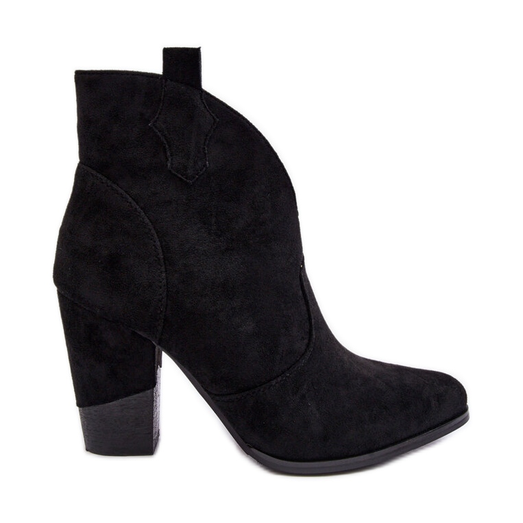 PS1 Kaubojske čizme od antilopa na visoku petu crne boje crno