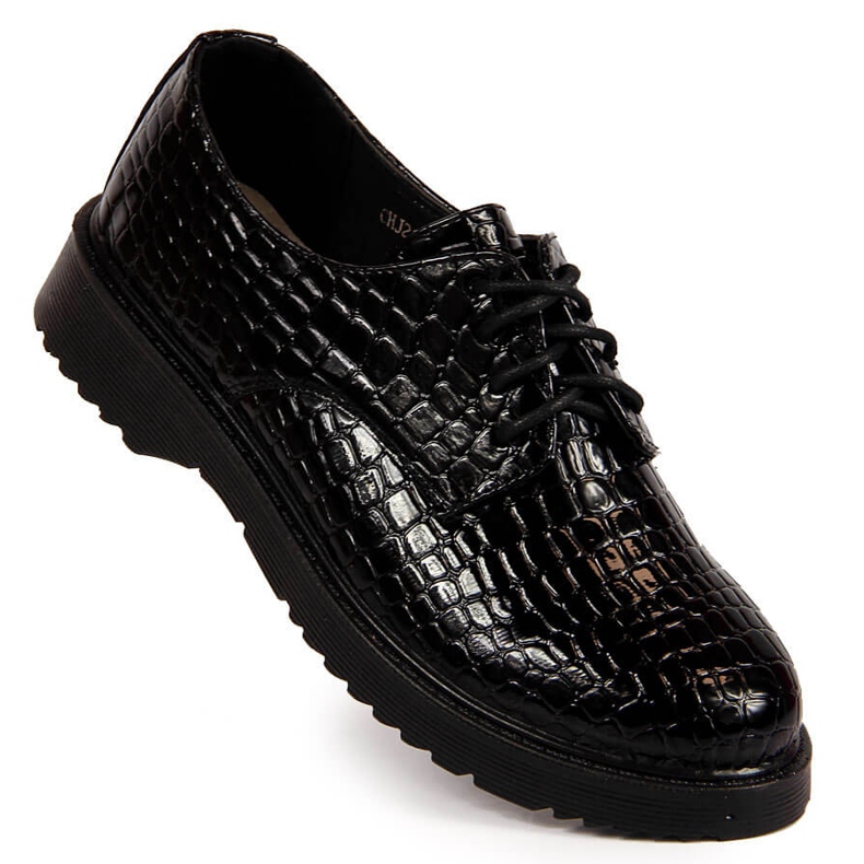 Ženske lakirane oksfordice, crne, T.Sokolski J23-324 crno