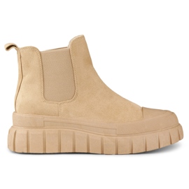 Tamno bež sportske ženske Chelsea čizme