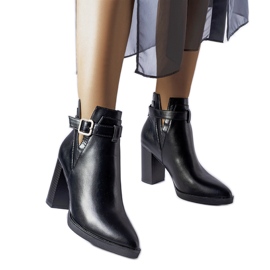 Crne Whitman gležnjače na visoku petu crna