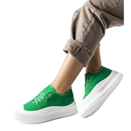 Zelene Rina tenisice s platformom zelena