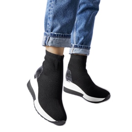 Crne tenisice od tkanine s Casgio klinovima crna