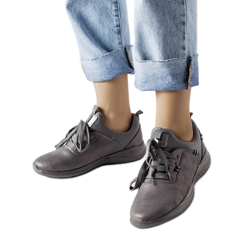 Anatole sive slip-on tenisice siva