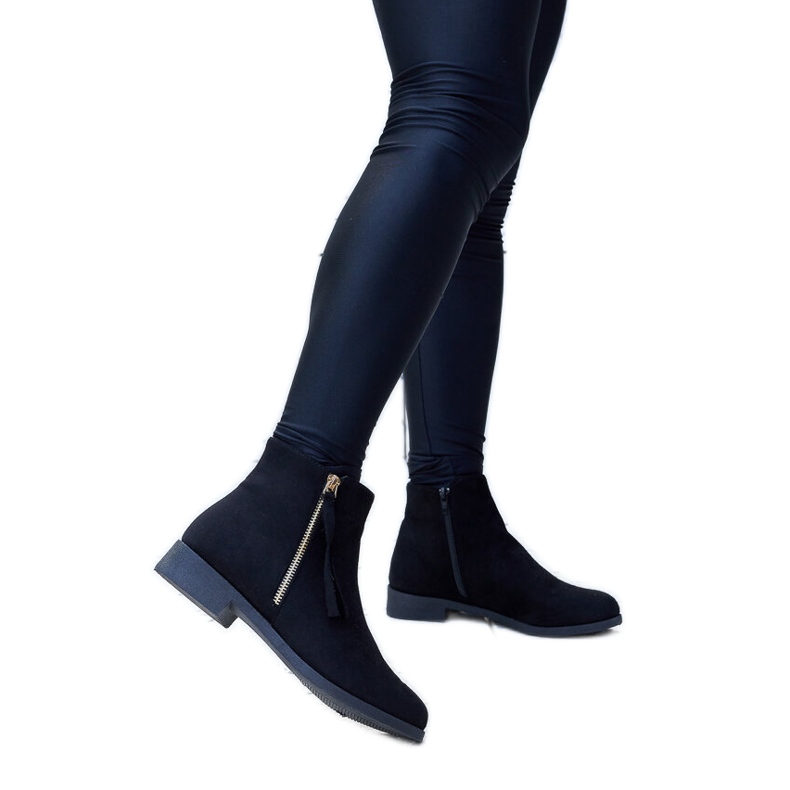 Paien crne izolirane čizme od eko antilop kože crno