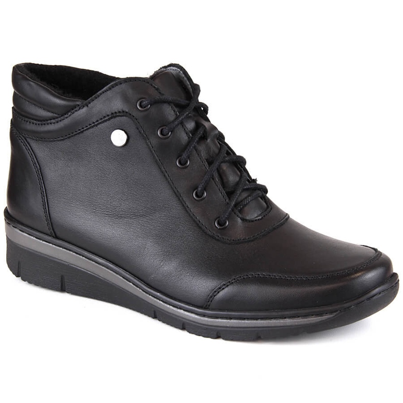 Udobne, izolirane ženske kožne čizme, crne boje Helios 566 crno