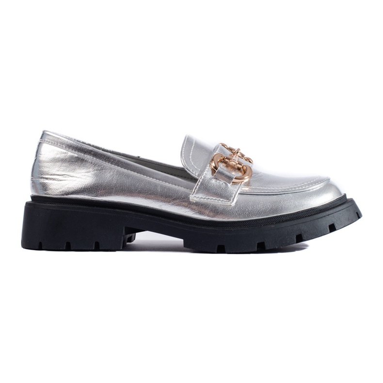 Shelovet srebrne mokasine s debelim potplatom srebro