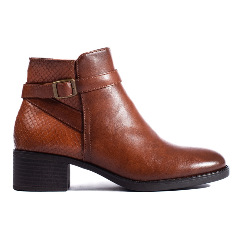 W. Potocki Potocki crne ženske gležnjače na visoku petu smeđa