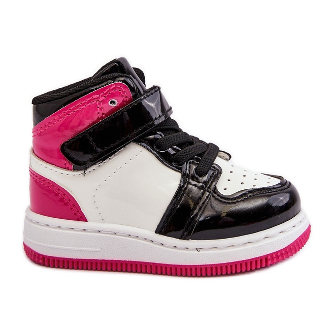 Dječja roza i bijela lakirana sportska obuća Milara ružičasta