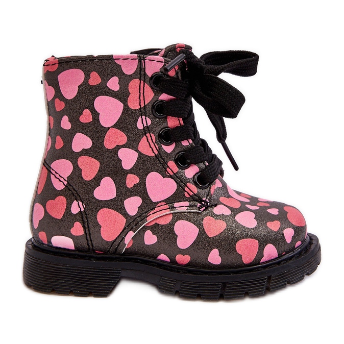 Izolirane dječje gležnjače s patentnim zatvaračem, crna i ružičasta Dolida crno