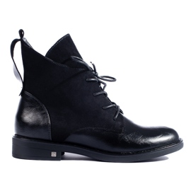 W. Potocki Crne Potocki gležnjače s ravnom petom crna