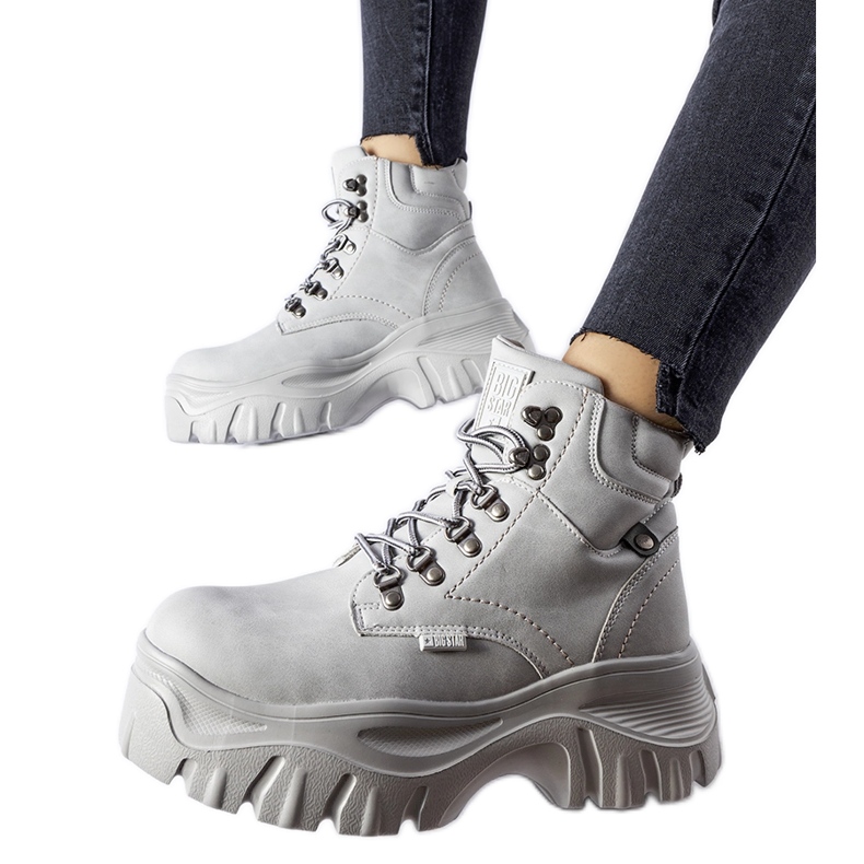 Sive čizme Big Star KK274367 siva