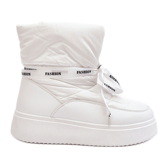 PS1 Ženske čizme za snijeg s ukrasnim vezicama, bijela Siracna