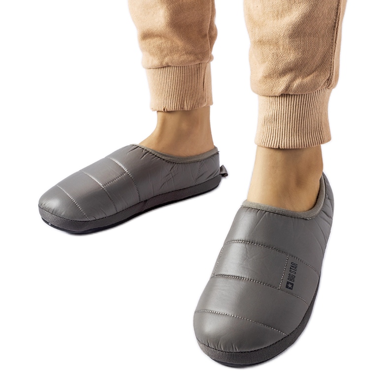 Sive izolirane zimske papuče Big Star KK274603 siva