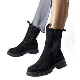 Crne masivne visoke gležnjače iz Morbella crna