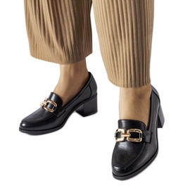 Crne klasične Artus mokasine s kopčom crna