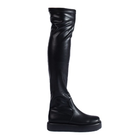 Black Shelovet mušketiri na platformi crna