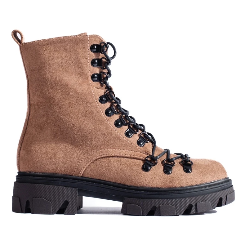 Vinceza Smeđe radničke čizme s vezanim antilopom iz Vinceze bež