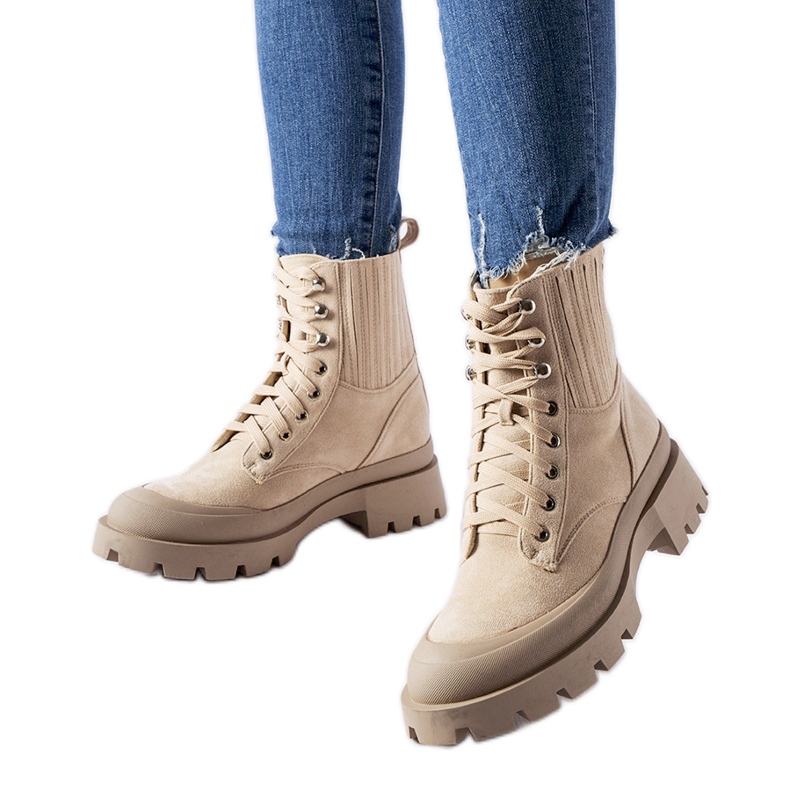 Bež gležnjače od Orson eko antilop kože