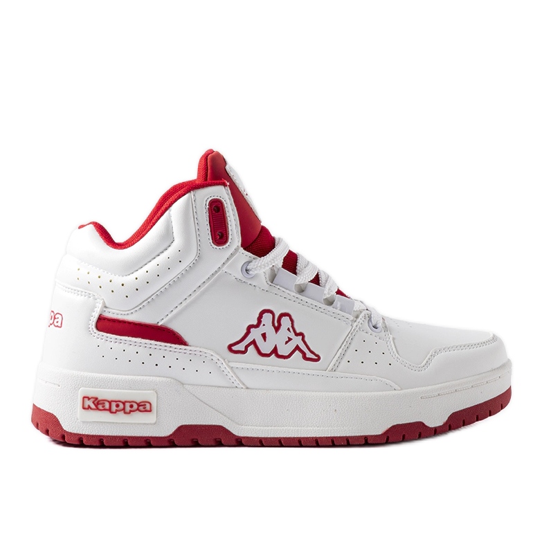 Bijele i crvene unisex cipele Kappa 243316 Jonscha bijela