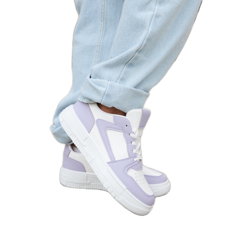 Inna Bijele i ljubičaste klasične Linneo tenisice bijela