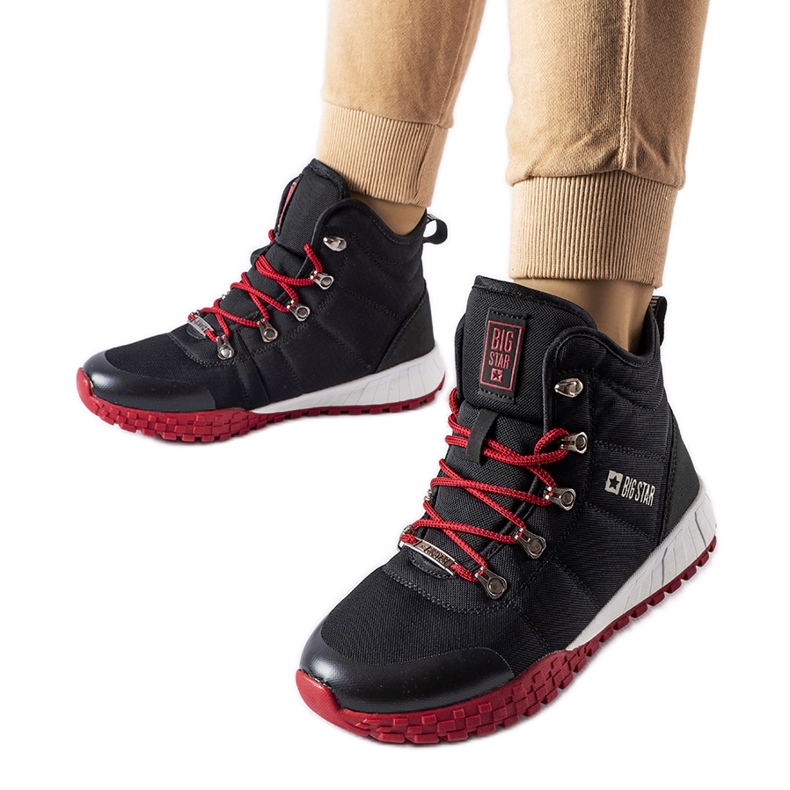 Crne mladenačke cipele Big Star KK274217 crno